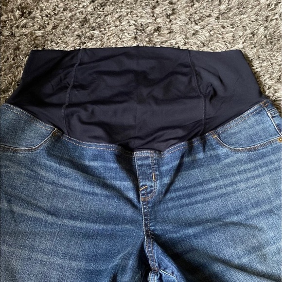 Isabel Maternity Crossover Panel Skinny Bootcut Jeans Size 16 - Picture 6 of 11